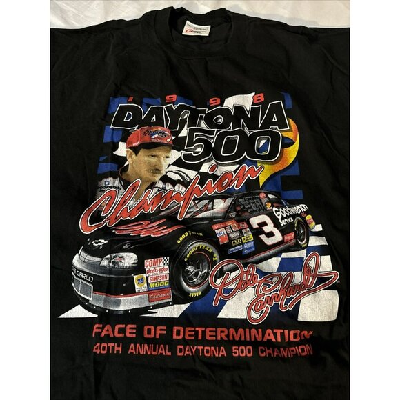 Vintage Dale Earnhardt Daytona 500 1998 Champion Determination TShirt 2XL E22 - Picture 4 of 9